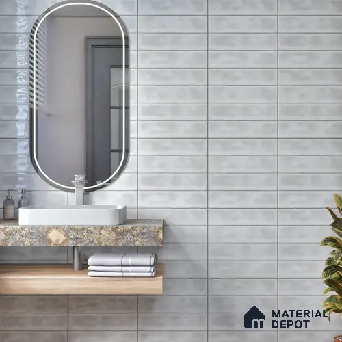 Faux Subway Tile TL 07256 D Sintra 1011 1 ft x 1 ft Ceramic Glossy Finish - 9 mm | 2 mm Spacer is Mandatory | Please Expect a Slight Variation of Pattern